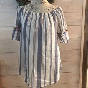 *promesa Stripped Blue Top L